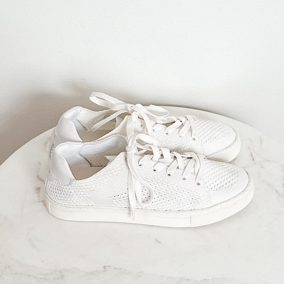 Reiss NEW Brackley Knit Off White Sneakers Size 6 - Picture 8 of 9